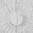 Credenza intagliata a 2 ante, Naturale / Bianco Nero