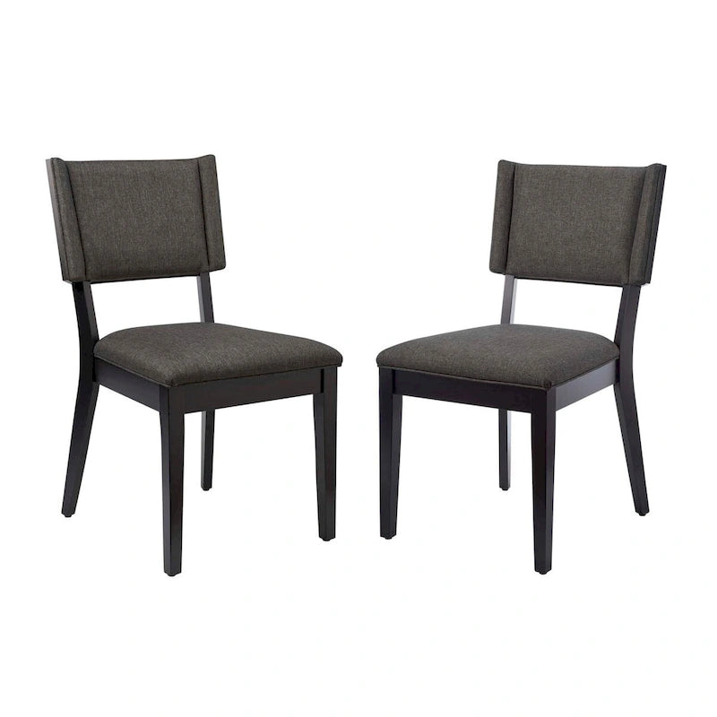 Sedia da pranzo imbottita con schienale a pieghe, set da 2
