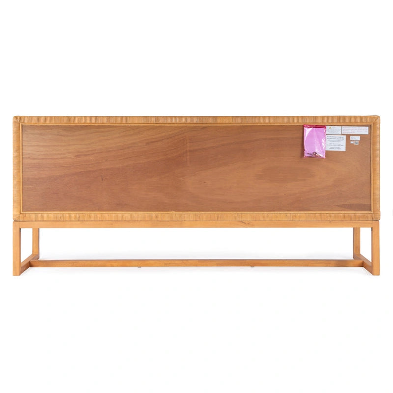 Credenza a 4 ante in rattan naturale, montaggio da 1 persona