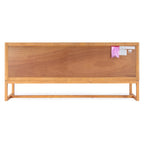 Credenza a 4 ante in rattan naturale, montaggio da 1 persona