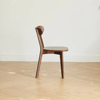 Sedia da pranzo in legno di rovere massello noce, stile rustico, monoposto