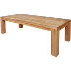 Tavolo da pranzo rettangolare in teak rigenerato, marrone, 6-8 posti, 259 cm