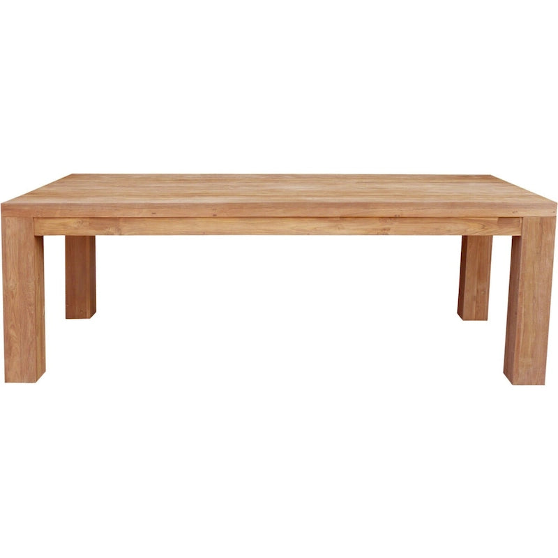 Tavolo da pranzo rettangolare in teak rigenerato, marrone, 6-8 posti, 259 cm
