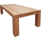Tavolo da pranzo rettangolare in teak rigenerato, marrone, 6-8 posti, 259 cm