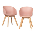 Sedia da Pranzo con Gambe in Legno di Faggio, Stile Scandinavo, Set da 2