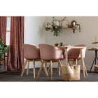 Sedia da Pranzo con Gambe in Legno di Faggio, Stile Scandinavo, Set da 2