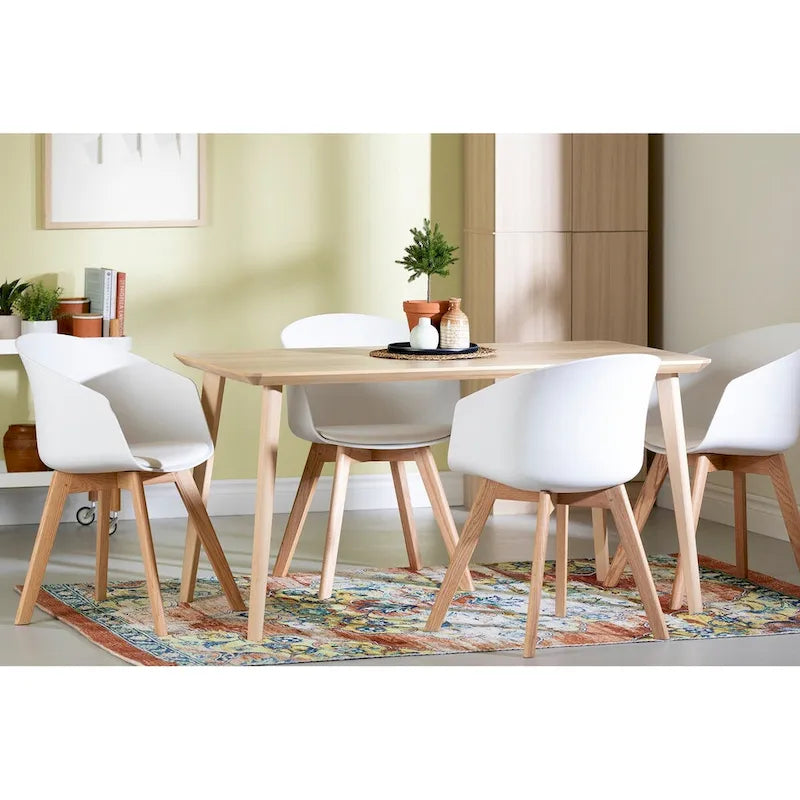 Sedia da Pranzo con Gambe in Legno di Faggio, Stile Scandinavo, Set da 2