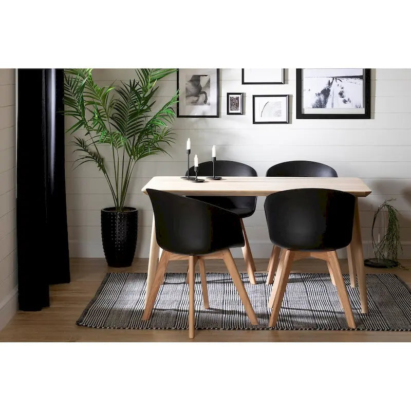 Sedia da Pranzo con Gambe in Legno di Faggio, Stile Scandinavo, Set da 2