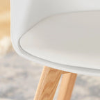Sedia da Pranzo con Gambe in Legno di Faggio, Stile Scandinavo, Set da 2