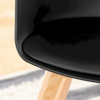 Sedia da Pranzo con Gambe in Legno di Faggio, Stile Scandinavo, Set da 2