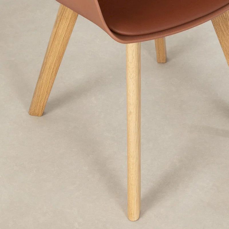 Sedia da Pranzo con Gambe in Legno di Faggio, Stile Scandinavo, Set da 2