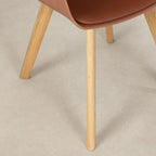 Sedia da Pranzo con Gambe in Legno di Faggio, Stile Scandinavo, Set da 2