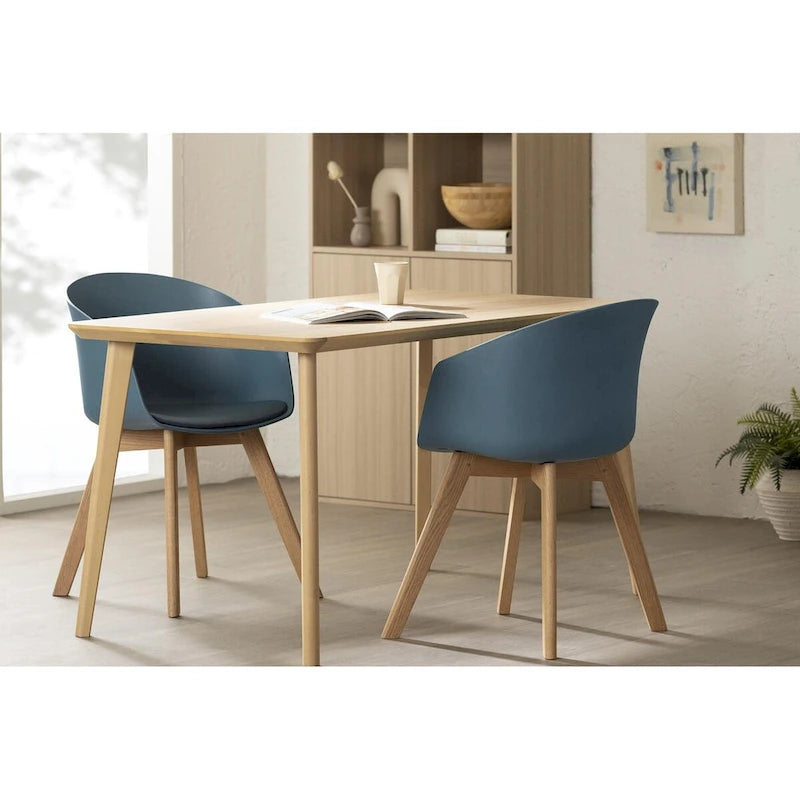 Sedia da Pranzo con Gambe in Legno di Faggio, Stile Scandinavo, Set da 2