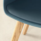 Sedia da Pranzo con Gambe in Legno di Faggio, Stile Scandinavo, Set da 2