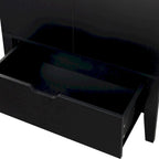 Credenza in stile industriale marrone+bianco / nero+marrone con portabottiglie e portacalici, per 1