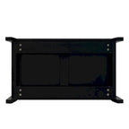 Credenza in stile industriale marrone+bianco / nero+marrone con portabottiglie e portacalici, per 1