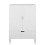 Credenza in stile industriale marrone+bianco / nero+marrone con portabottiglie e portacalici, per 1