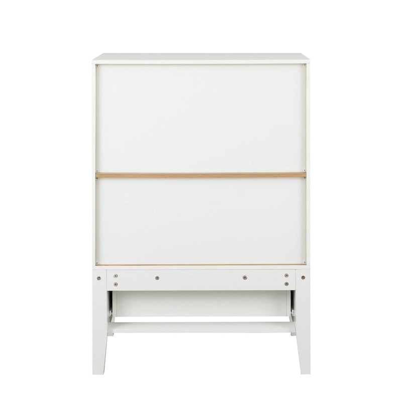 Credenza in stile industriale marrone+bianco / nero+marrone con portabottiglie e portacalici, per 1