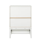 Credenza in stile industriale marrone+bianco / nero+marrone con portabottiglie e portacalici, per 1
