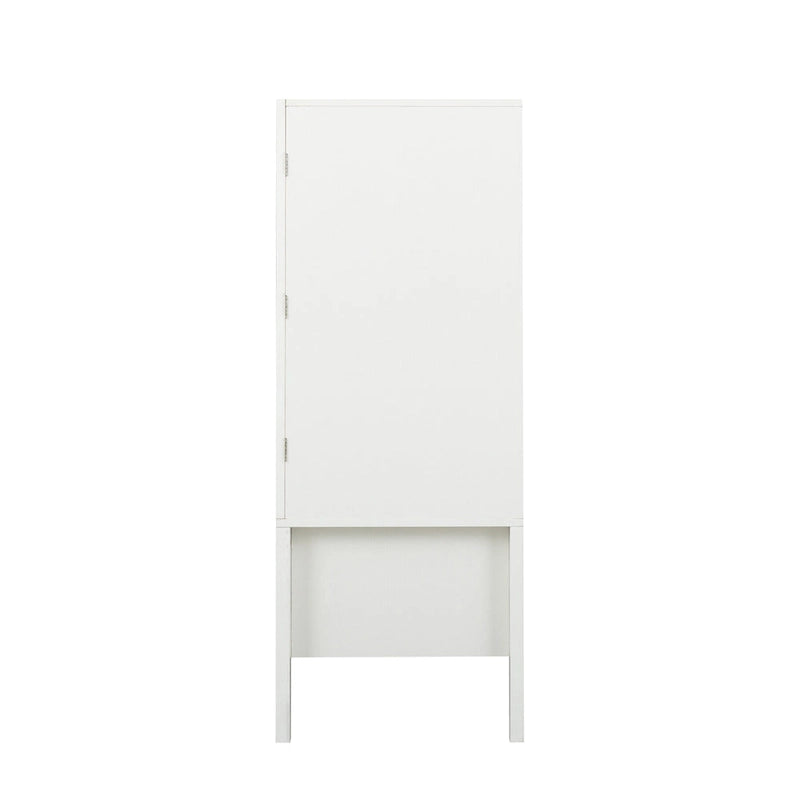 Credenza in stile industriale marrone+bianco / nero+marrone con portabottiglie e portacalici, per 1