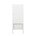 Credenza in stile industriale marrone+bianco / nero+marrone con portabottiglie e portacalici, per 1
