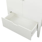Credenza in stile industriale marrone+bianco / nero+marrone con portabottiglie e portacalici, per 1